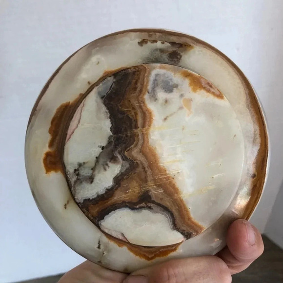 Vtg Banded Onyx Teacup with Saucer - Picture 7 of 12